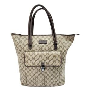 GUCCI GG Supreme Tote Bag Brown